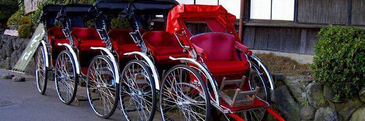 Rickshaw dans les rues de Matsuyama