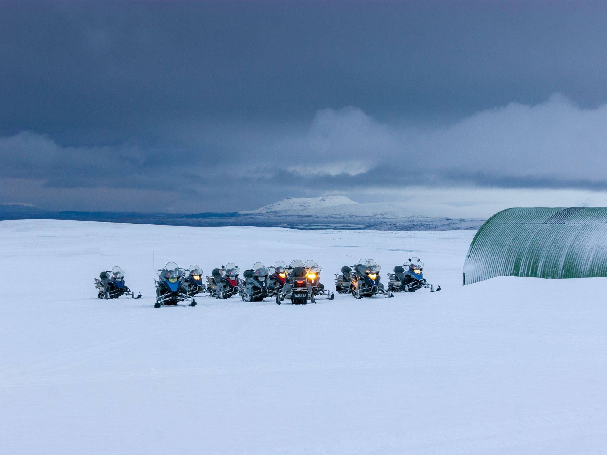 Motoneige sur le glacier Langjokull