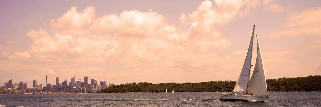 La baie à bord d'un voilier de l'America's Cup
