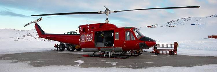 Hélicoptère à Tasiilaq