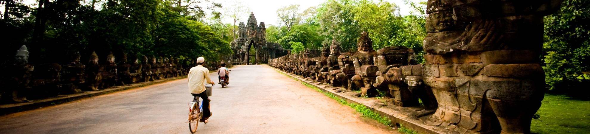 Le site d'Angkor à bicyclette