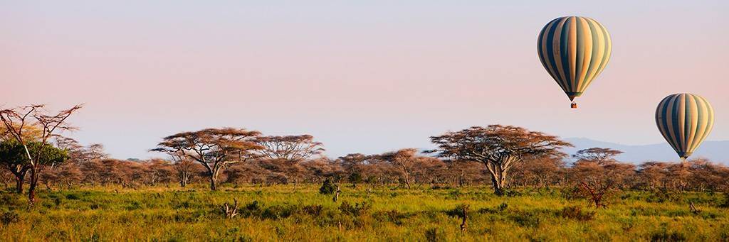 Survol en montgolfière au-dessus du Serengeti