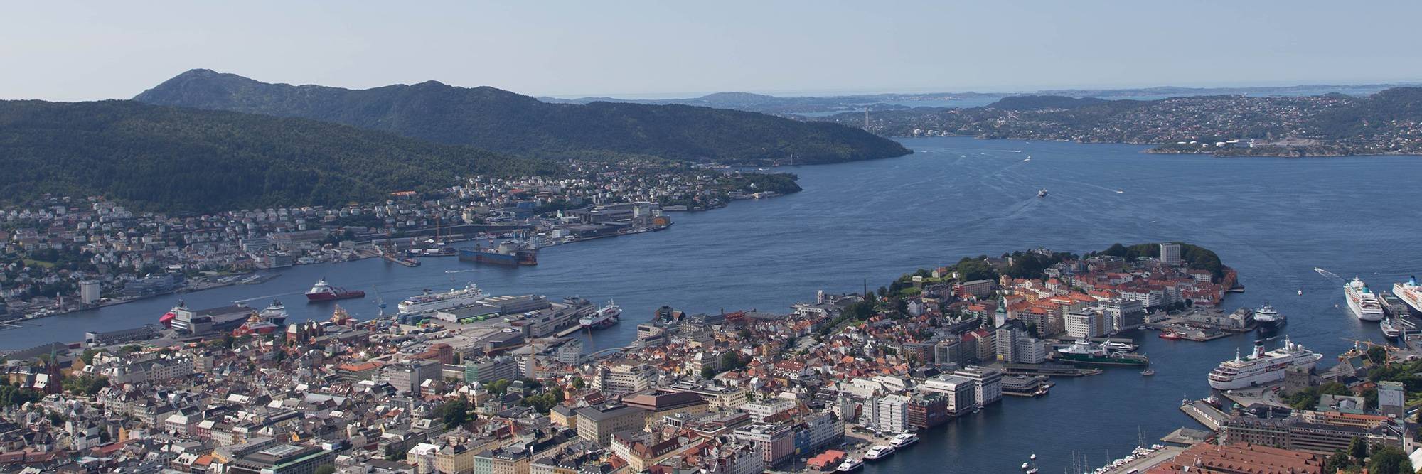 Tour du port de Bergen en bateau